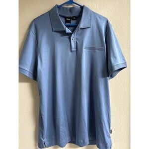 NWT Hugo Boss Classic Polo Shirt Regular Fit XL size Blue Knit Jersey